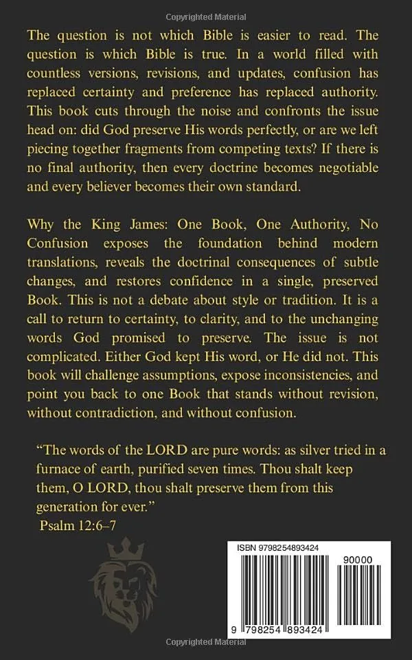 Back cover of Why the King James, by Michael R. Hammond